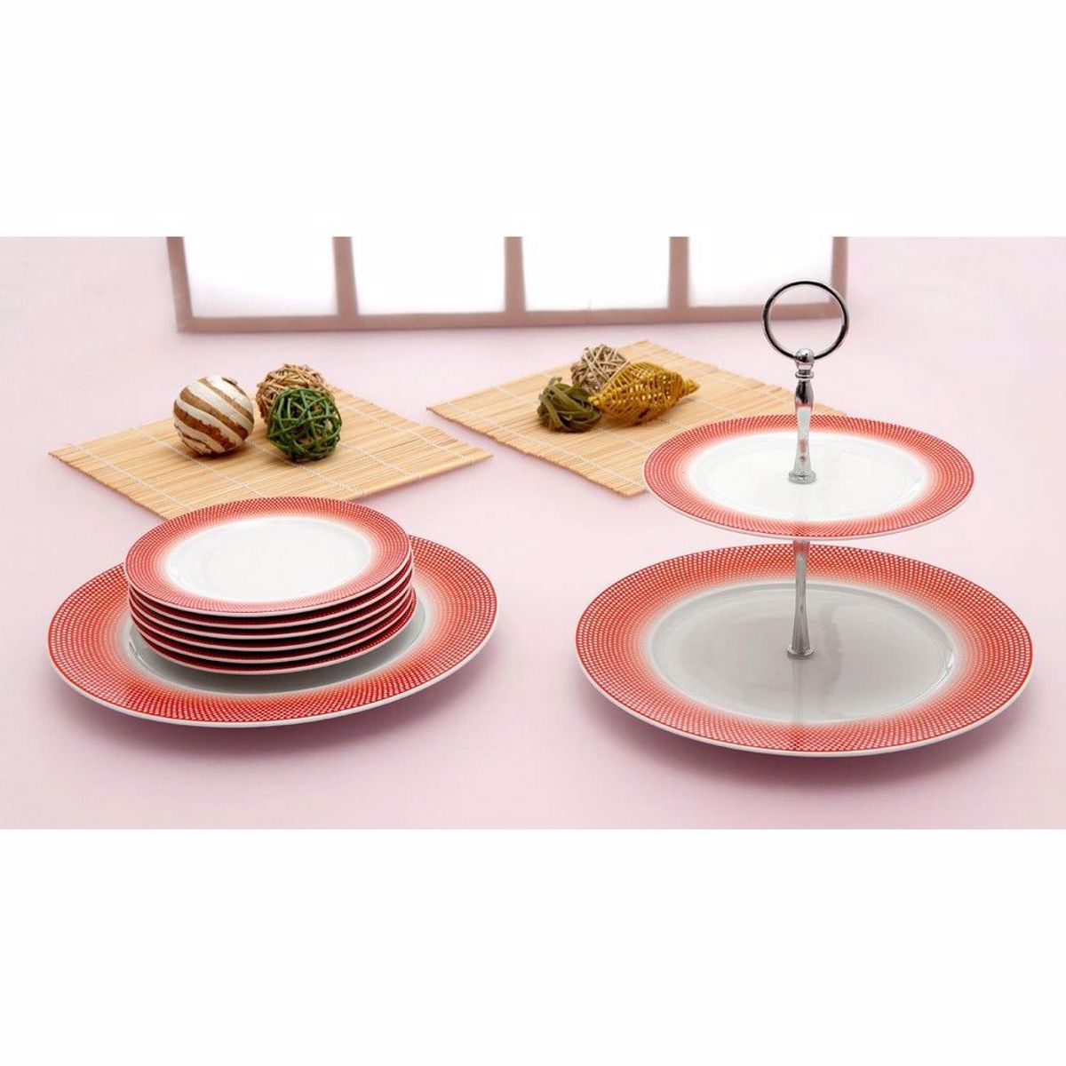 Cryspo Trio Serbitsio Fagtou 20 Temaxion Porselanis BONITO RED 2445440
